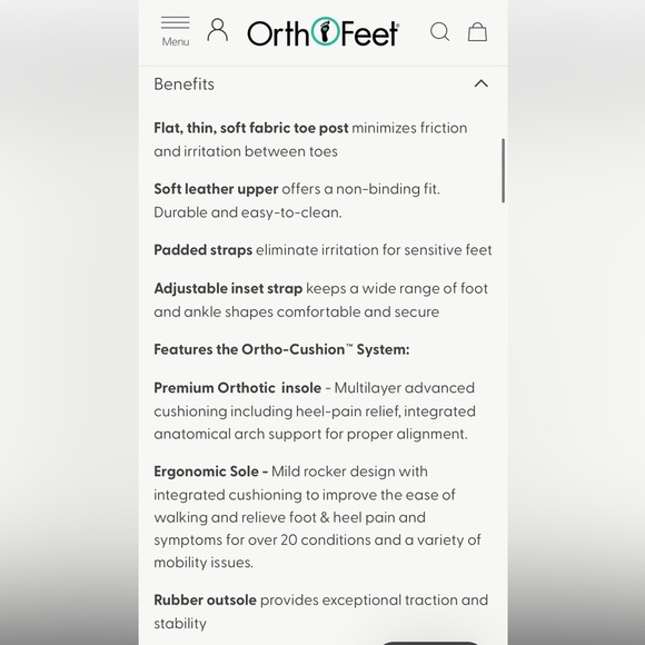 OrthOFeet Eldorado Sandals Flip Flops slides Shoes Size 10 2E (Wide) like new - Picture 14 of 16